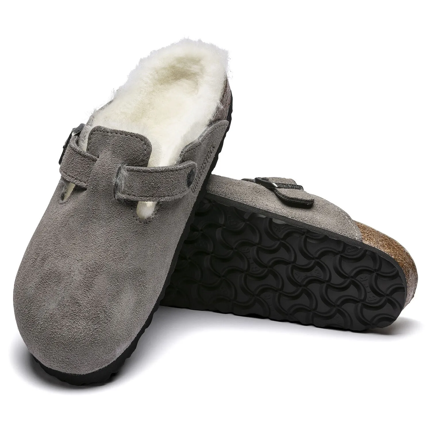 Boston - Stone Coin Shearling Suede||Boston - Sude Fourrure monnaie de pierre