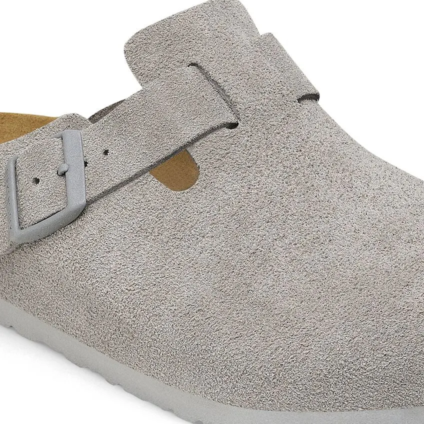 Boston Women - Stone Coin Suede||Boston pour femmes - Sude gris pierre