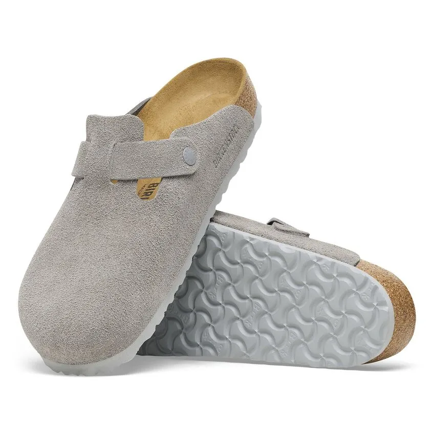 Boston Women - Stone Coin Suede||Boston pour femmes - Sude gris pierre