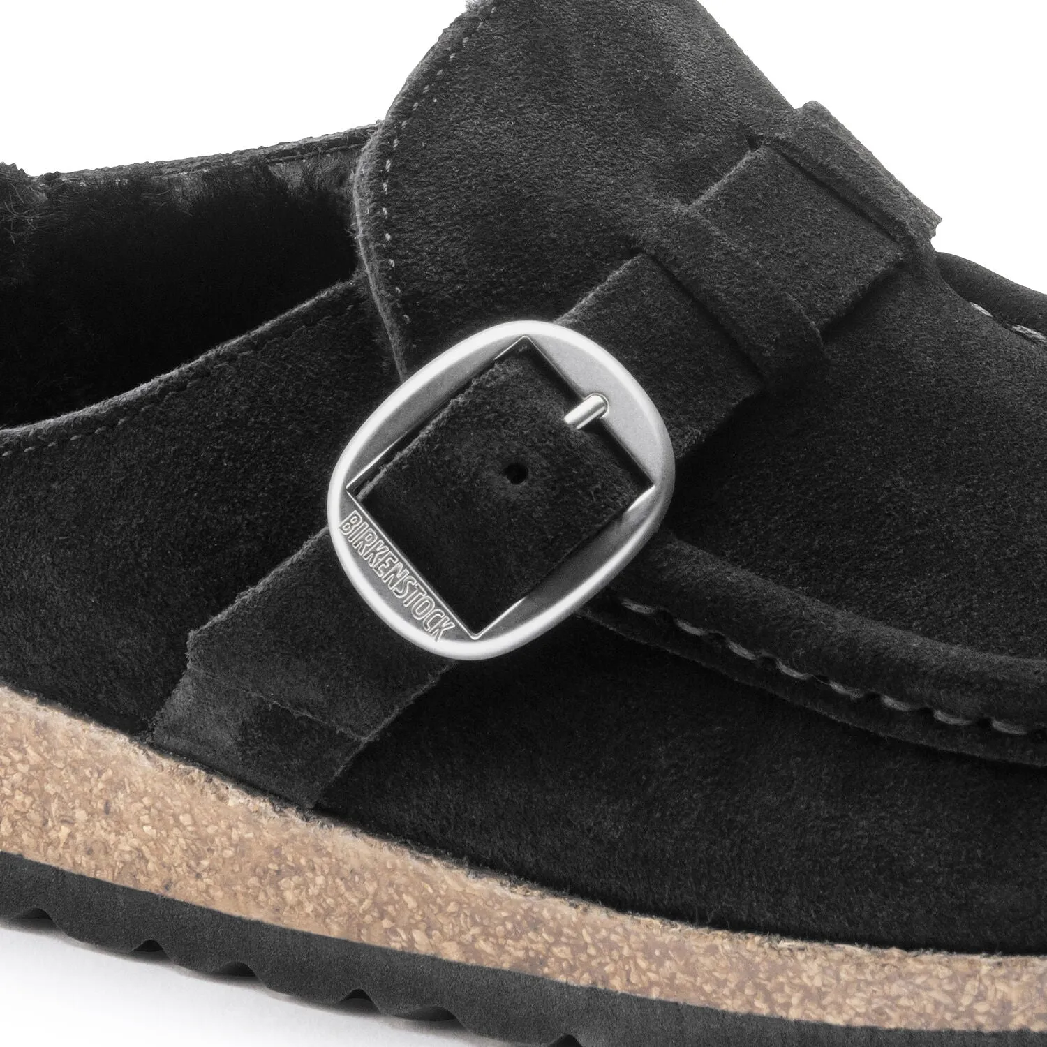 Buckley - Black Suede Shearling||Buckley - Sude fourrure noir