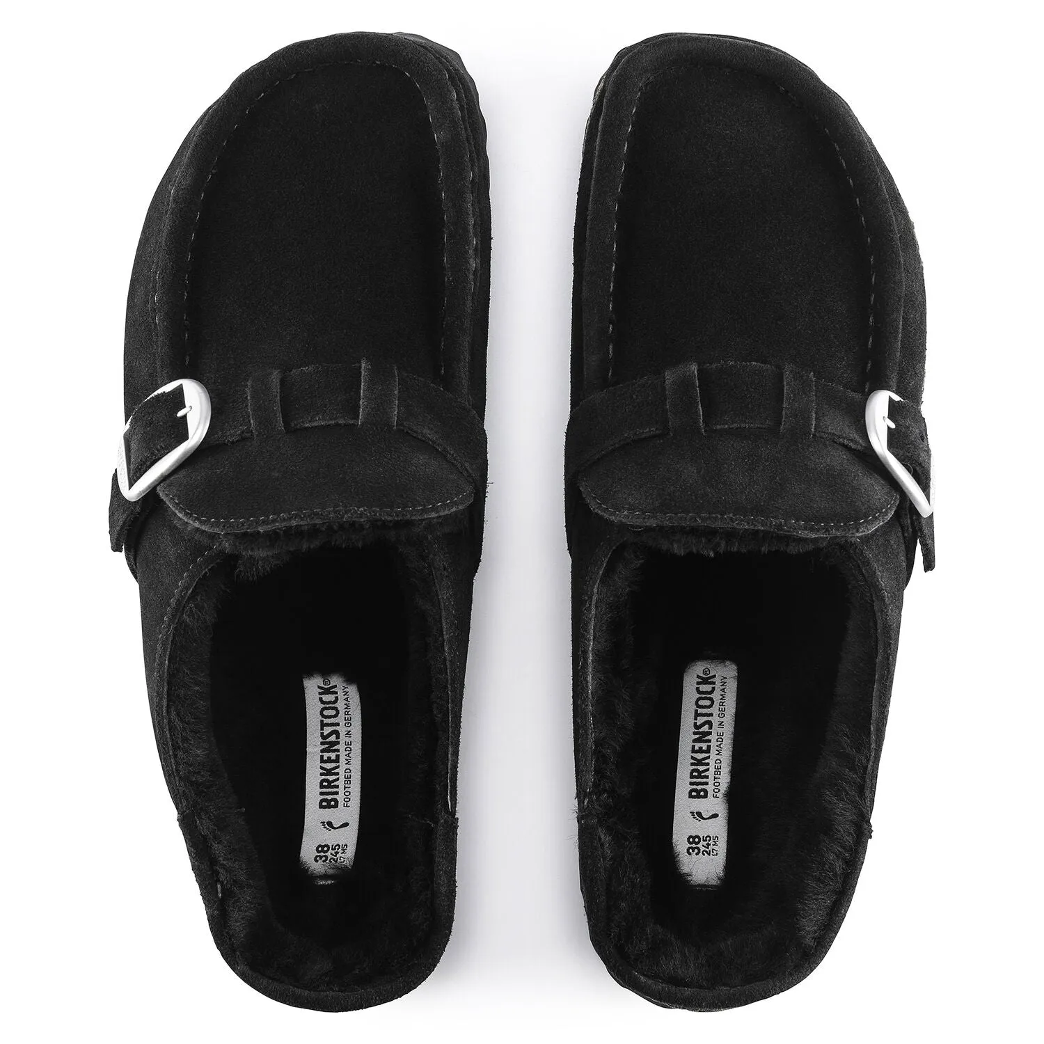 Buckley - Black Suede Shearling||Buckley - Sude fourrure noir