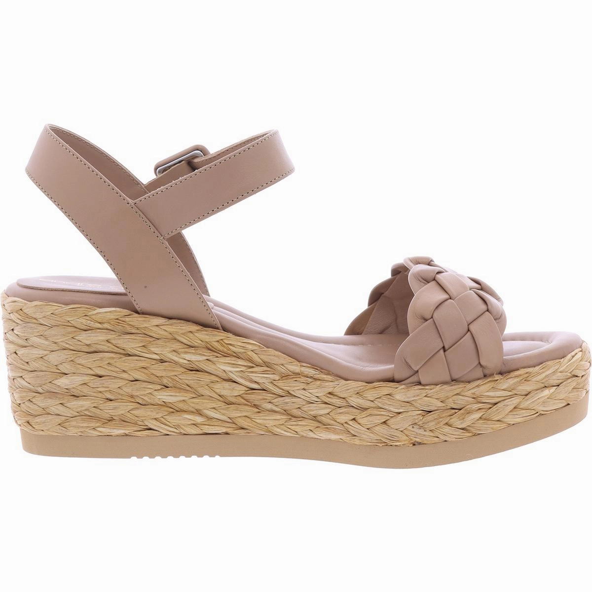 Cecilia Womens Braided Leather Platform Sandals