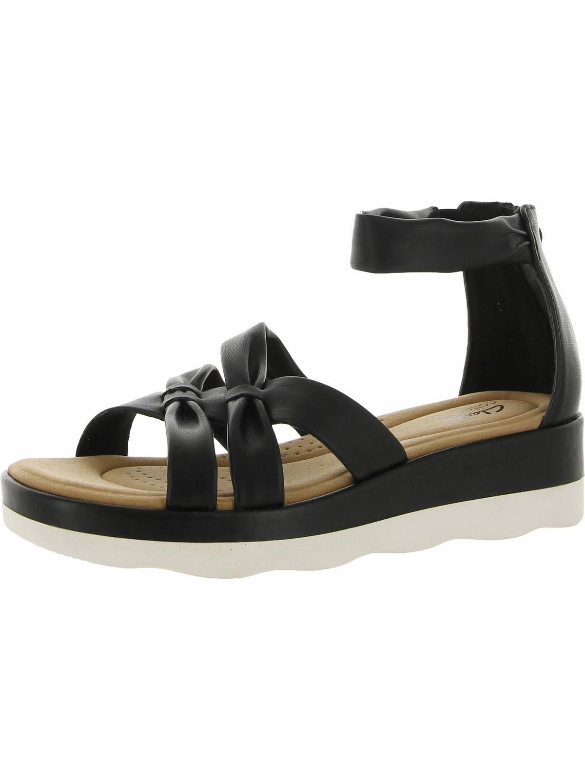 Clara Rae  Womens Strappy Cushioned Footbed Ankle Strap