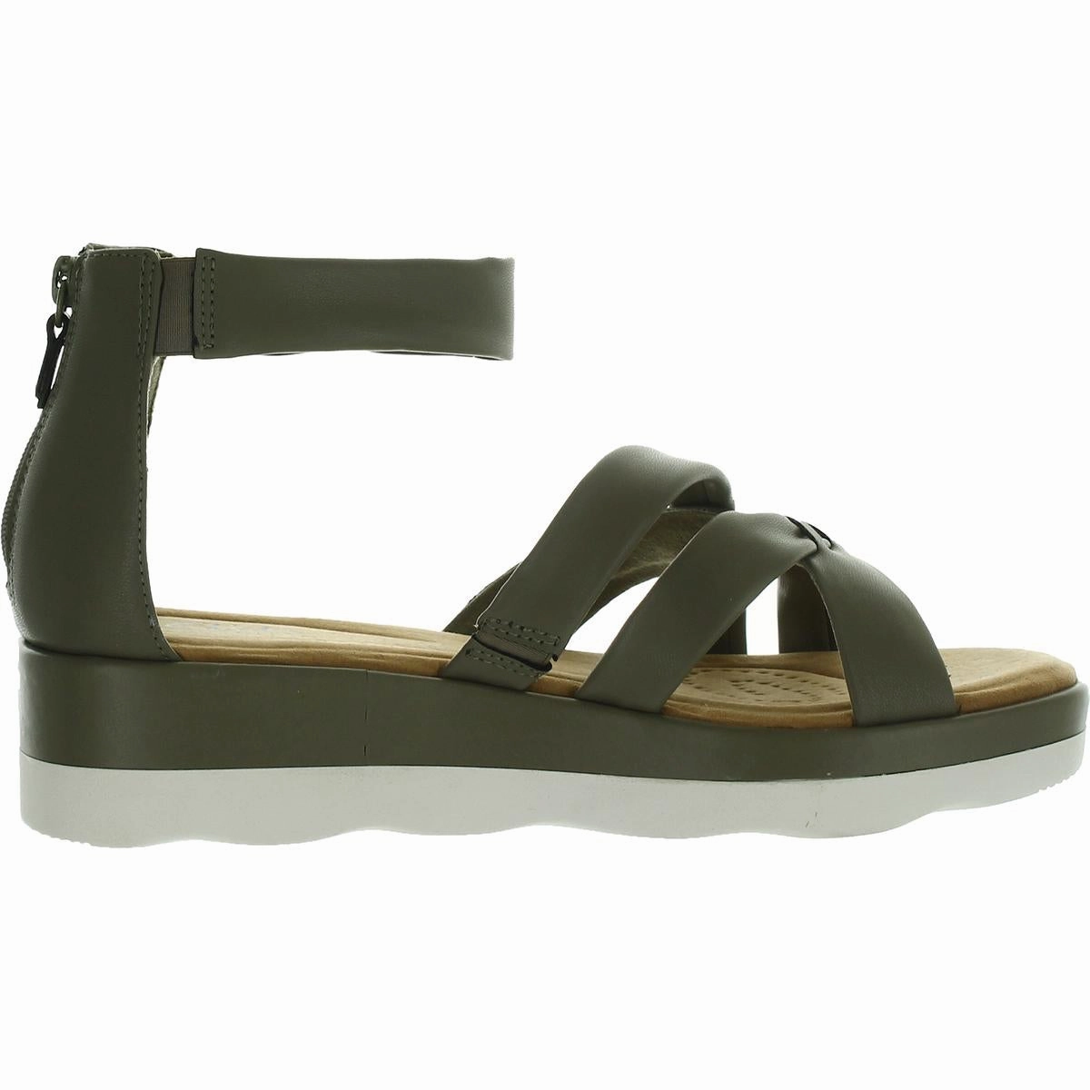 Clara Rae  Womens Strappy Cushioned Footbed Ankle Strap