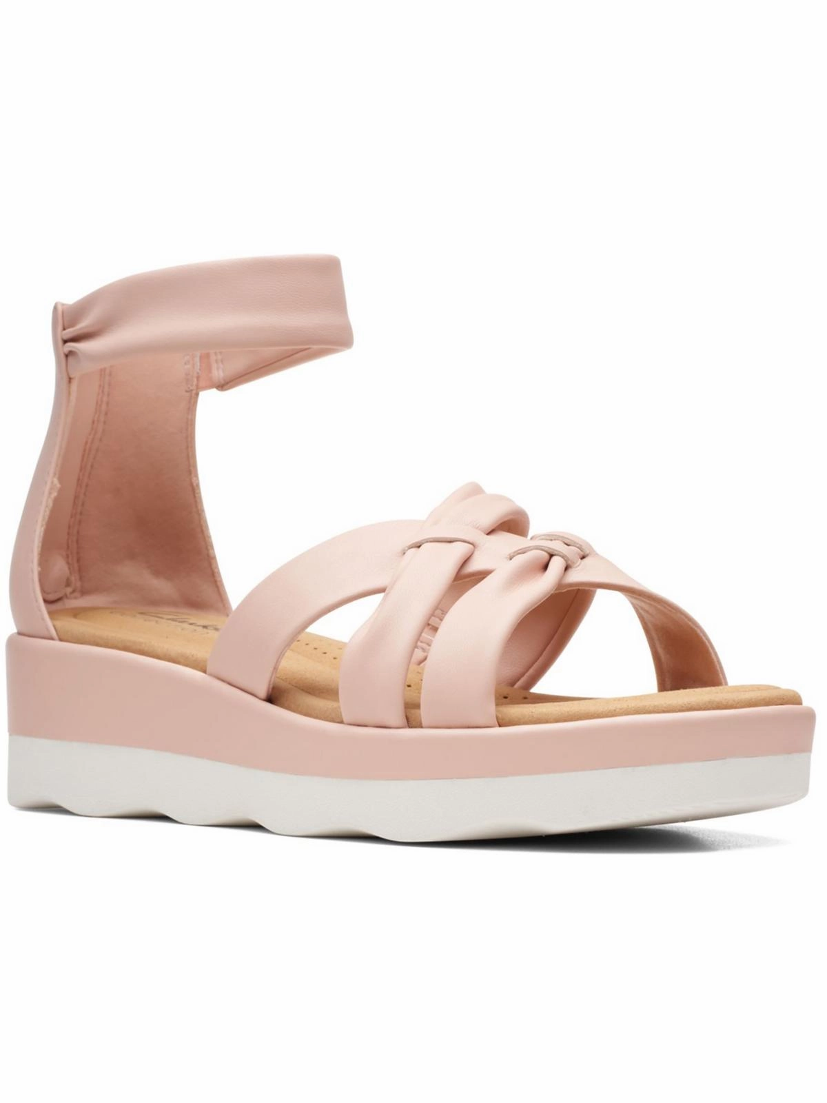 Clara Rae  Womens Strappy Cushioned Footbed Ankle Strap