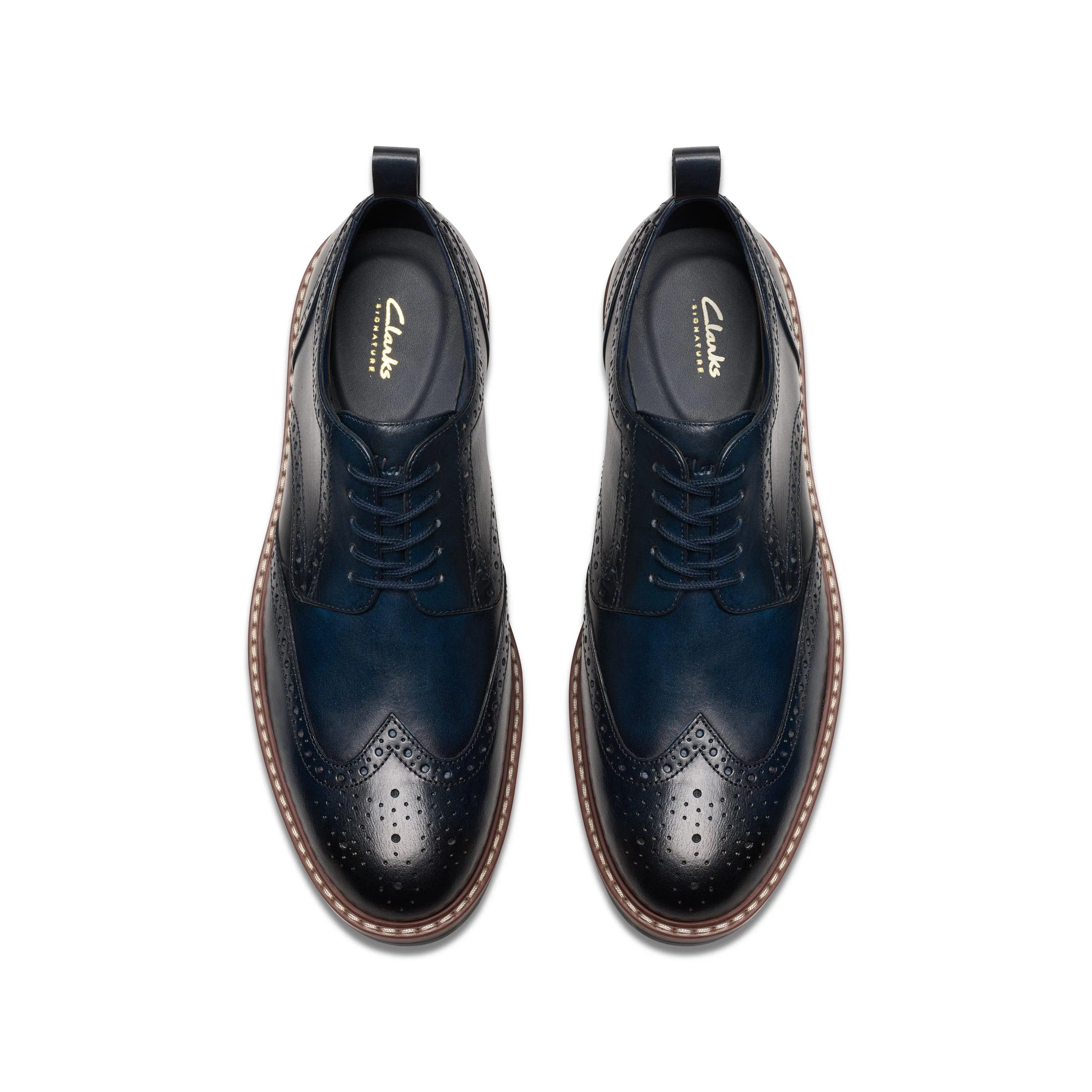 Clarks Aldwin Limit Navy Leather