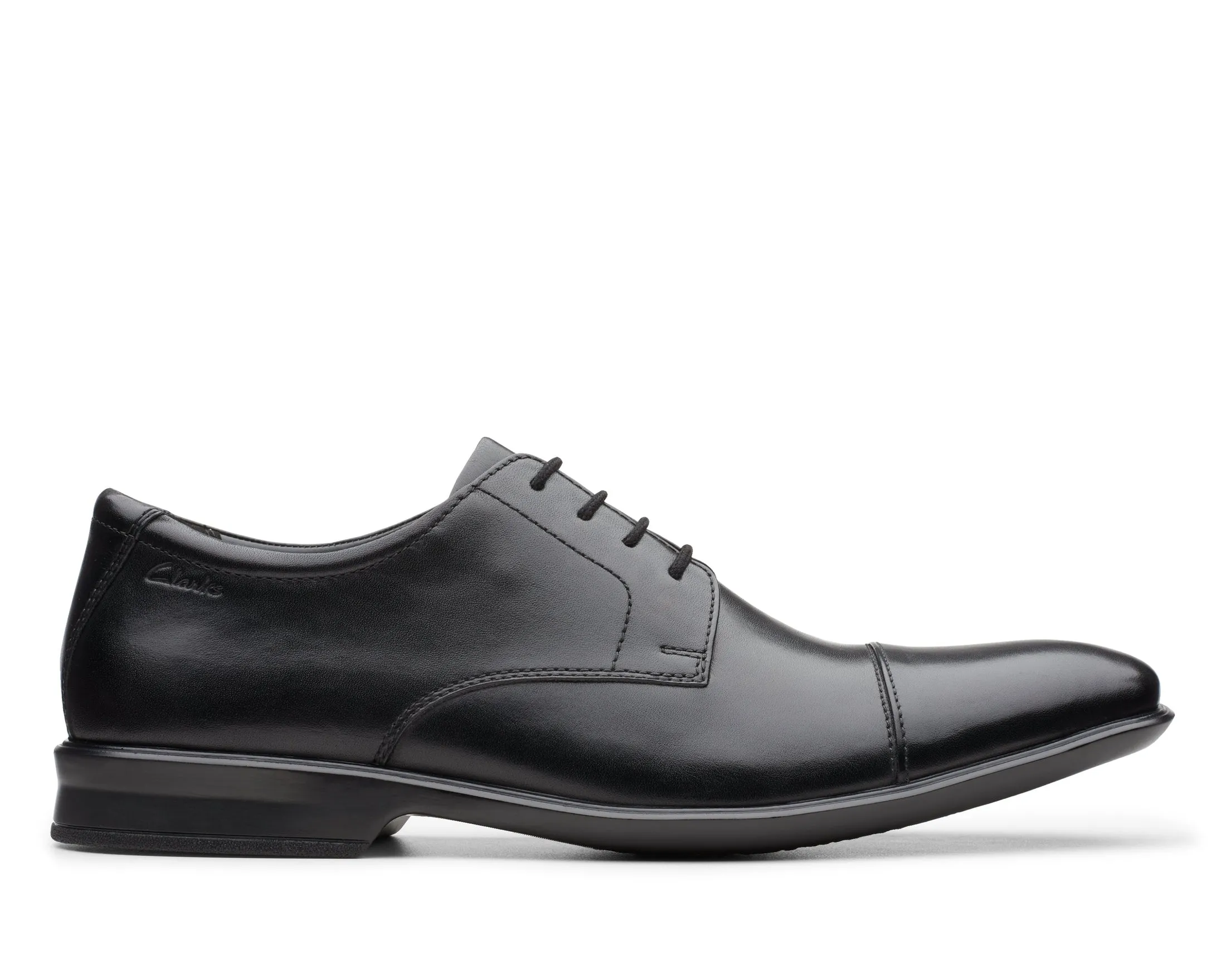 Clarks Bensley Cap Black Leather