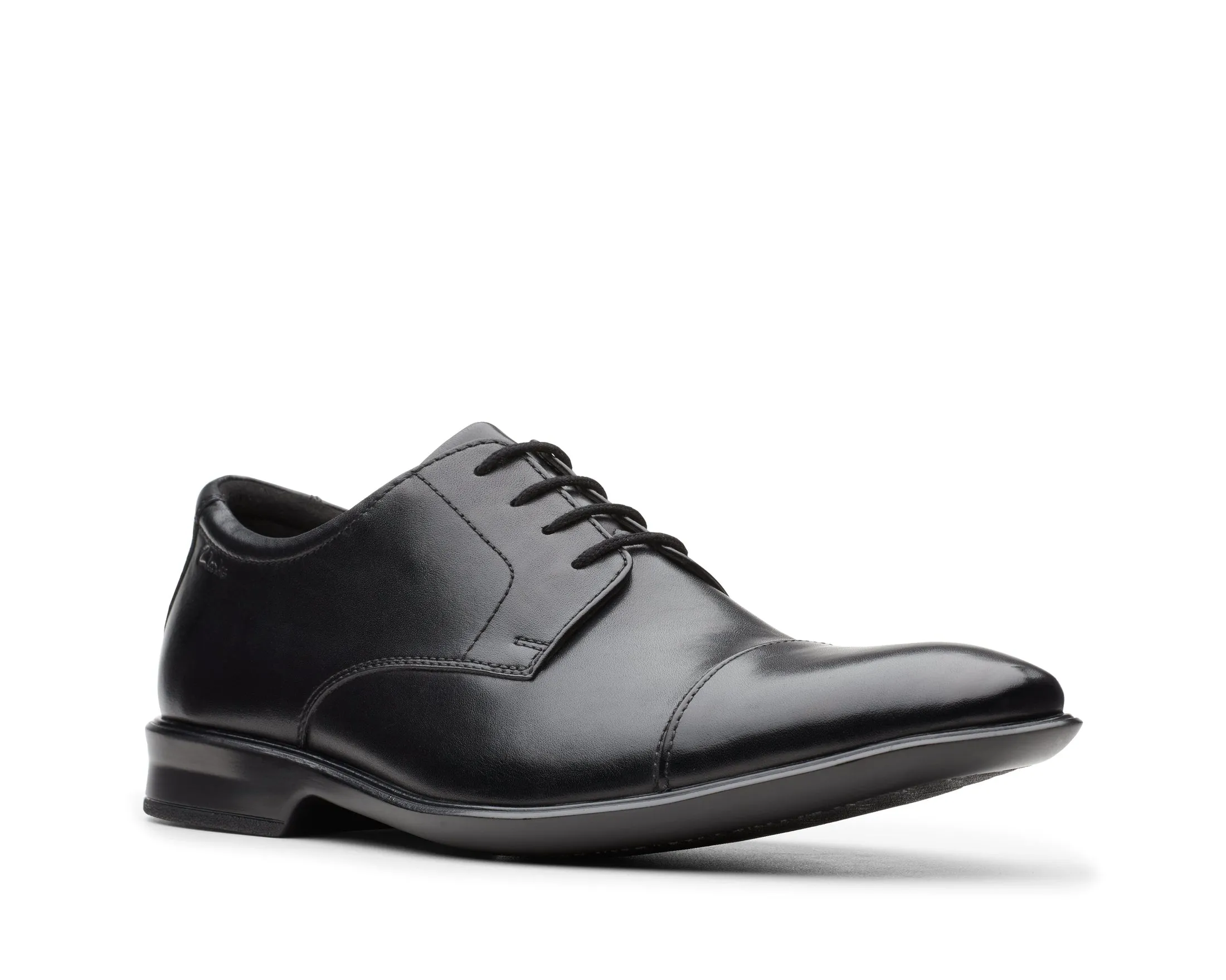 Clarks Bensley Cap Black Leather