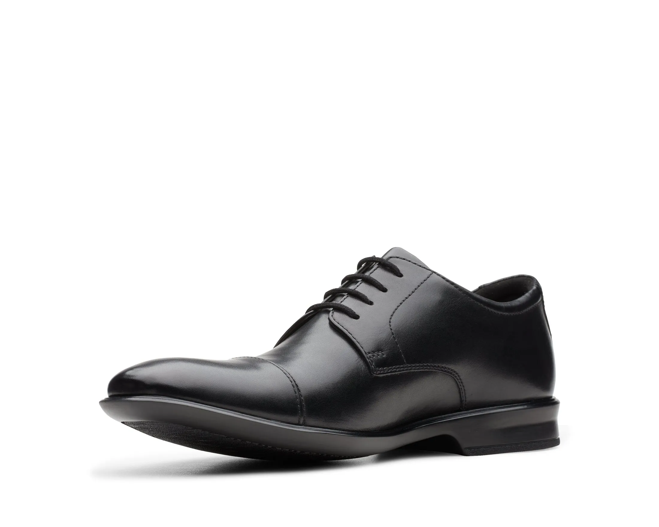 Clarks Bensley Cap Black Leather