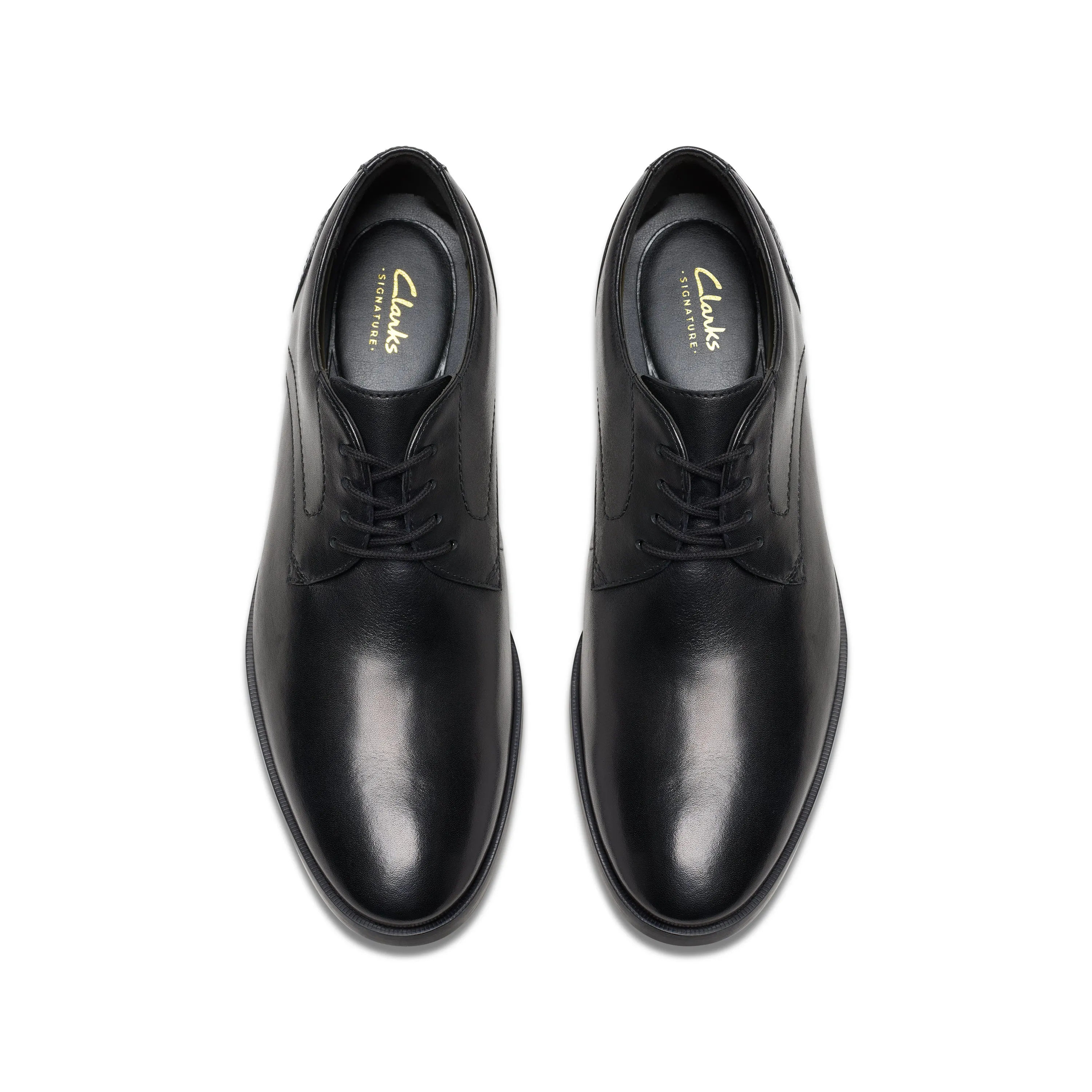 Clarks Brandon Lace Black Leather