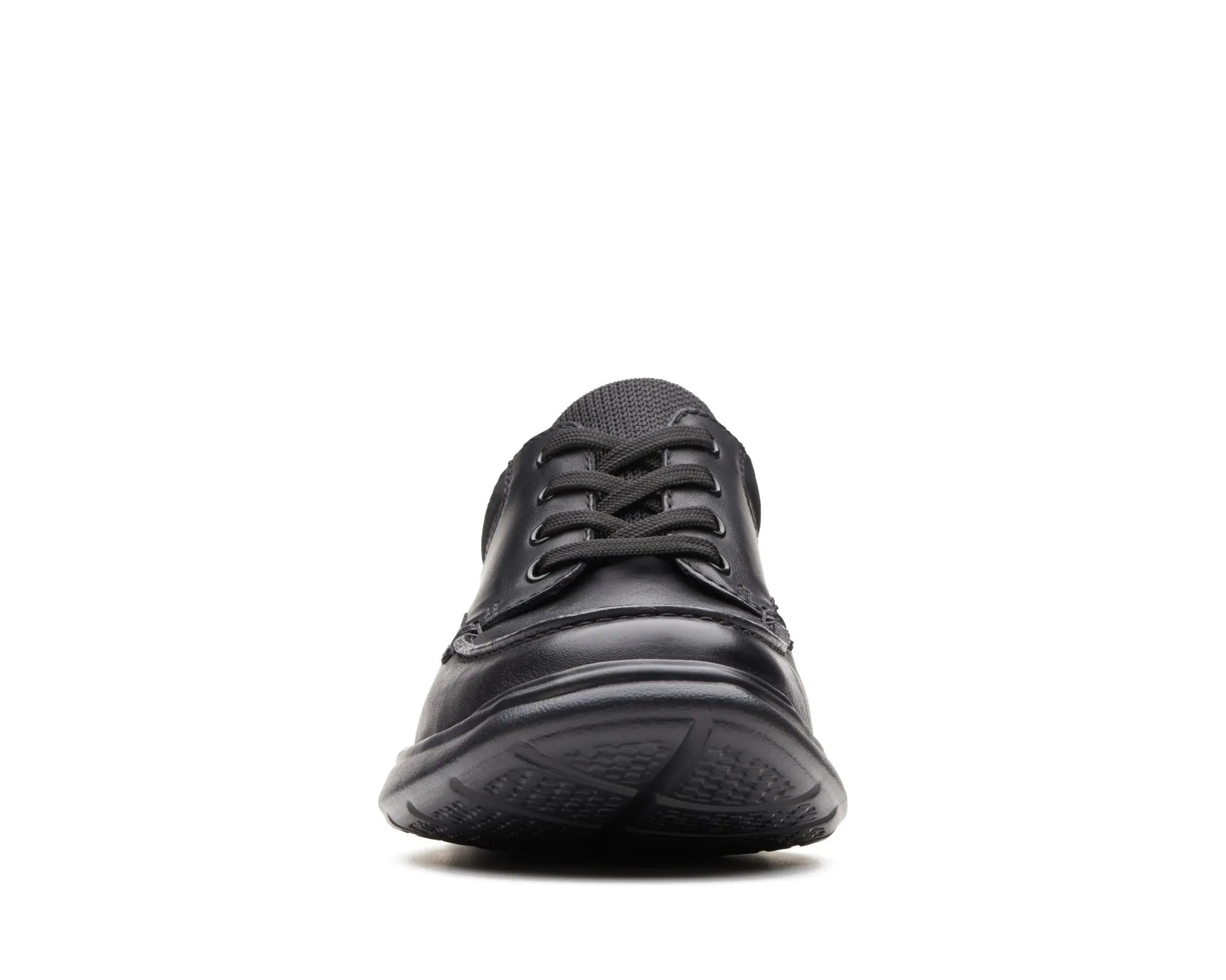 Clarks Cotrell Edge Black Smooth Leather - Wide Width