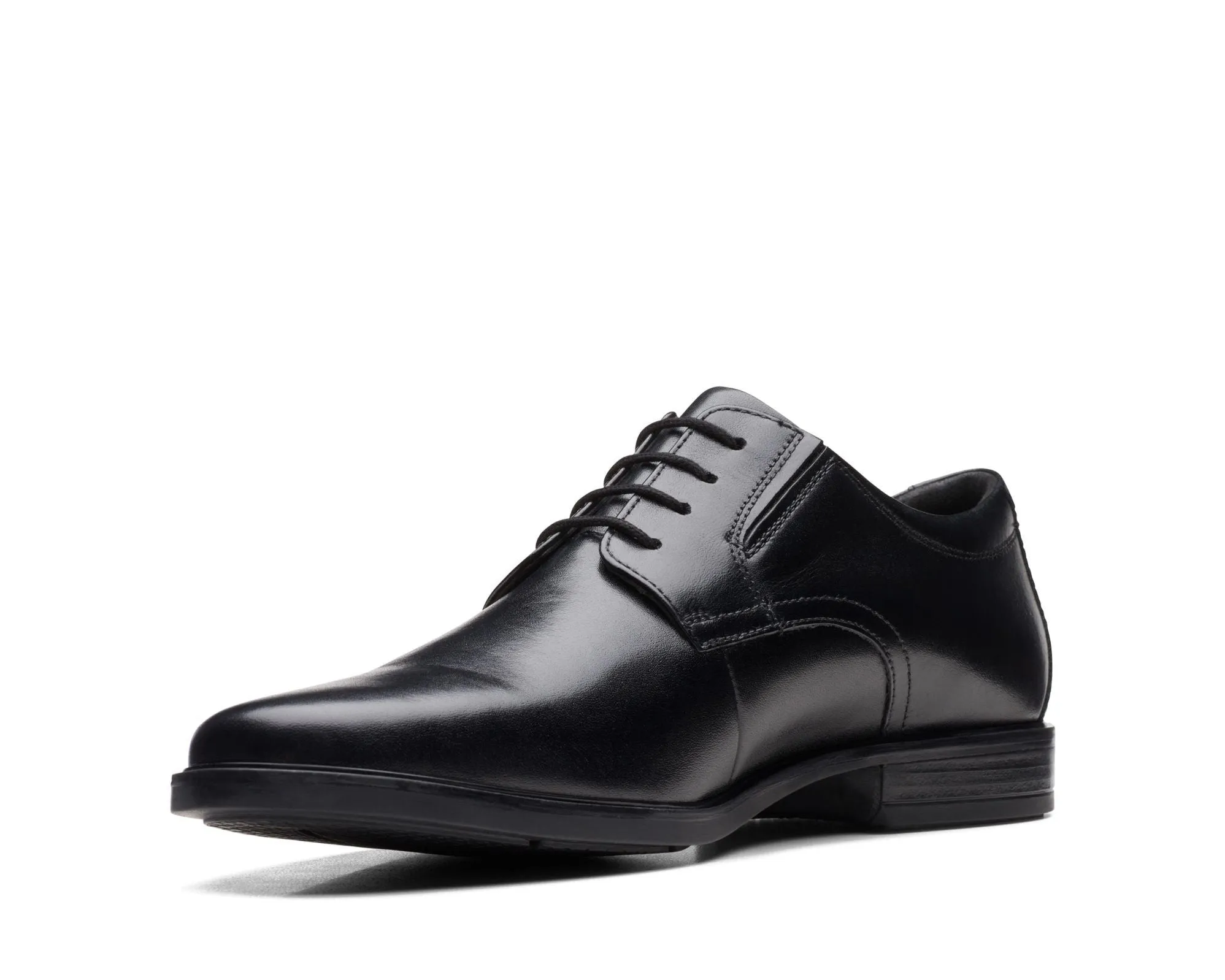 Clarks Howard Walk Black Leather - Wide Width