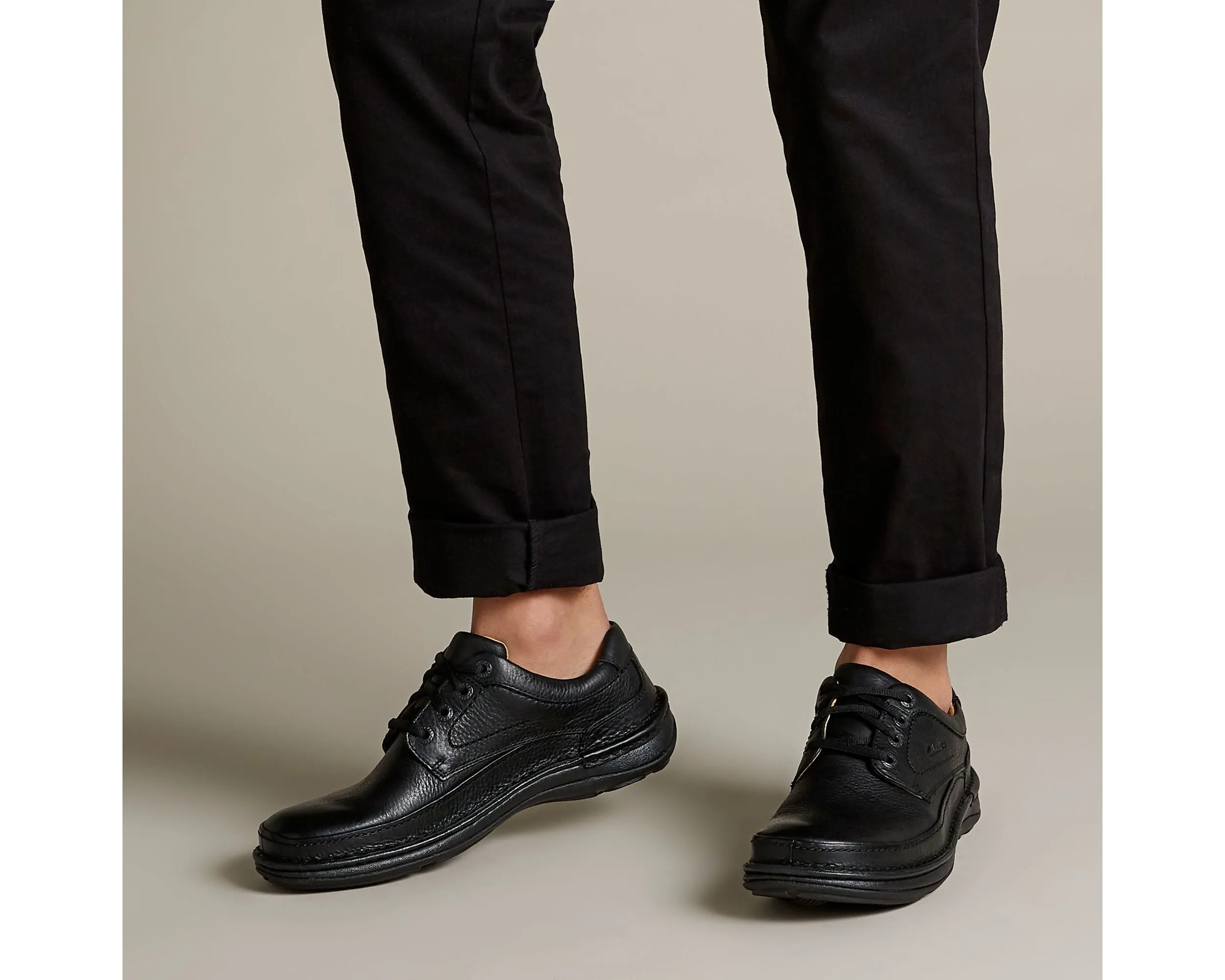 Clarks Nature Three Black Leather