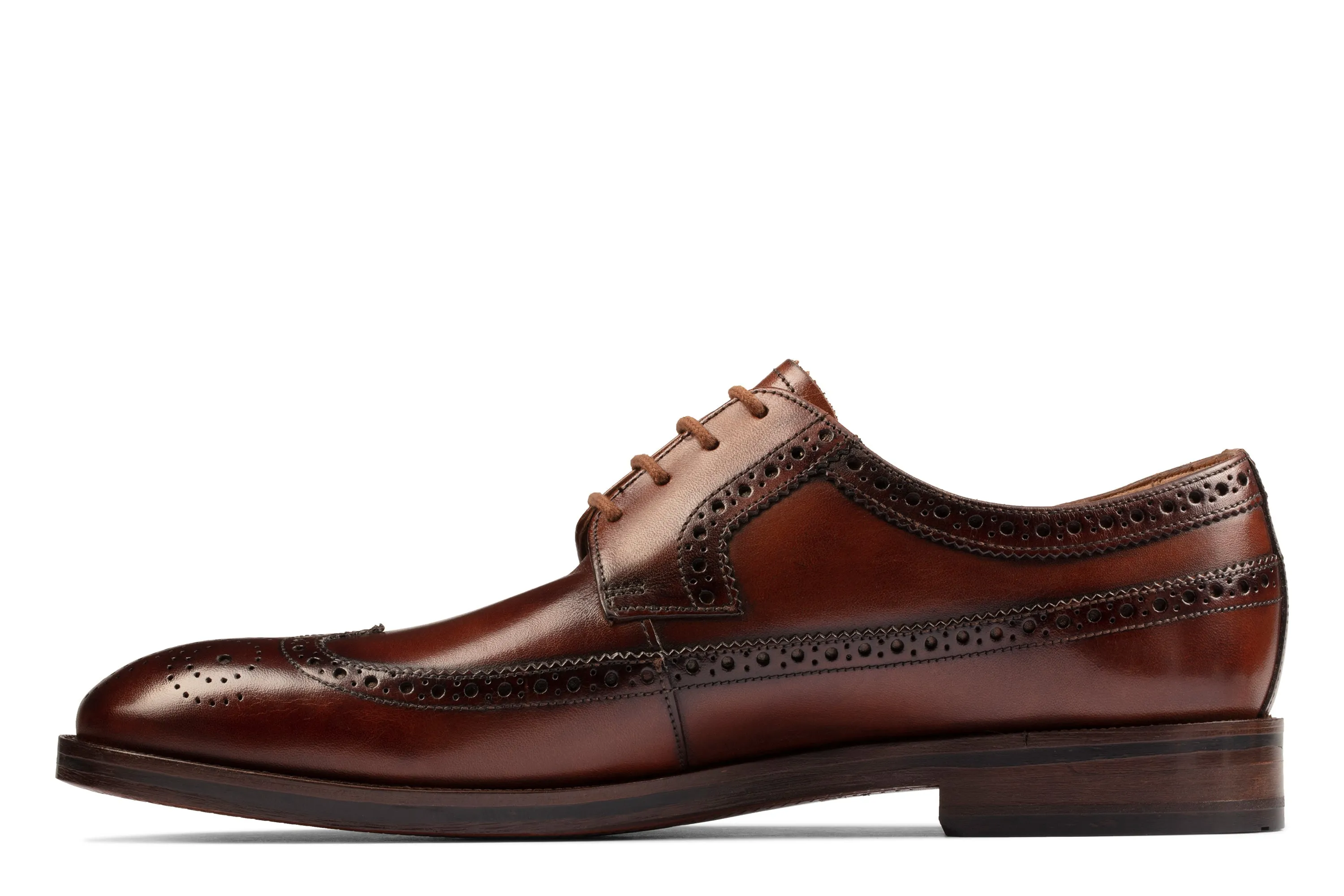 Clarks Oliver Wing Dark Tan Leather