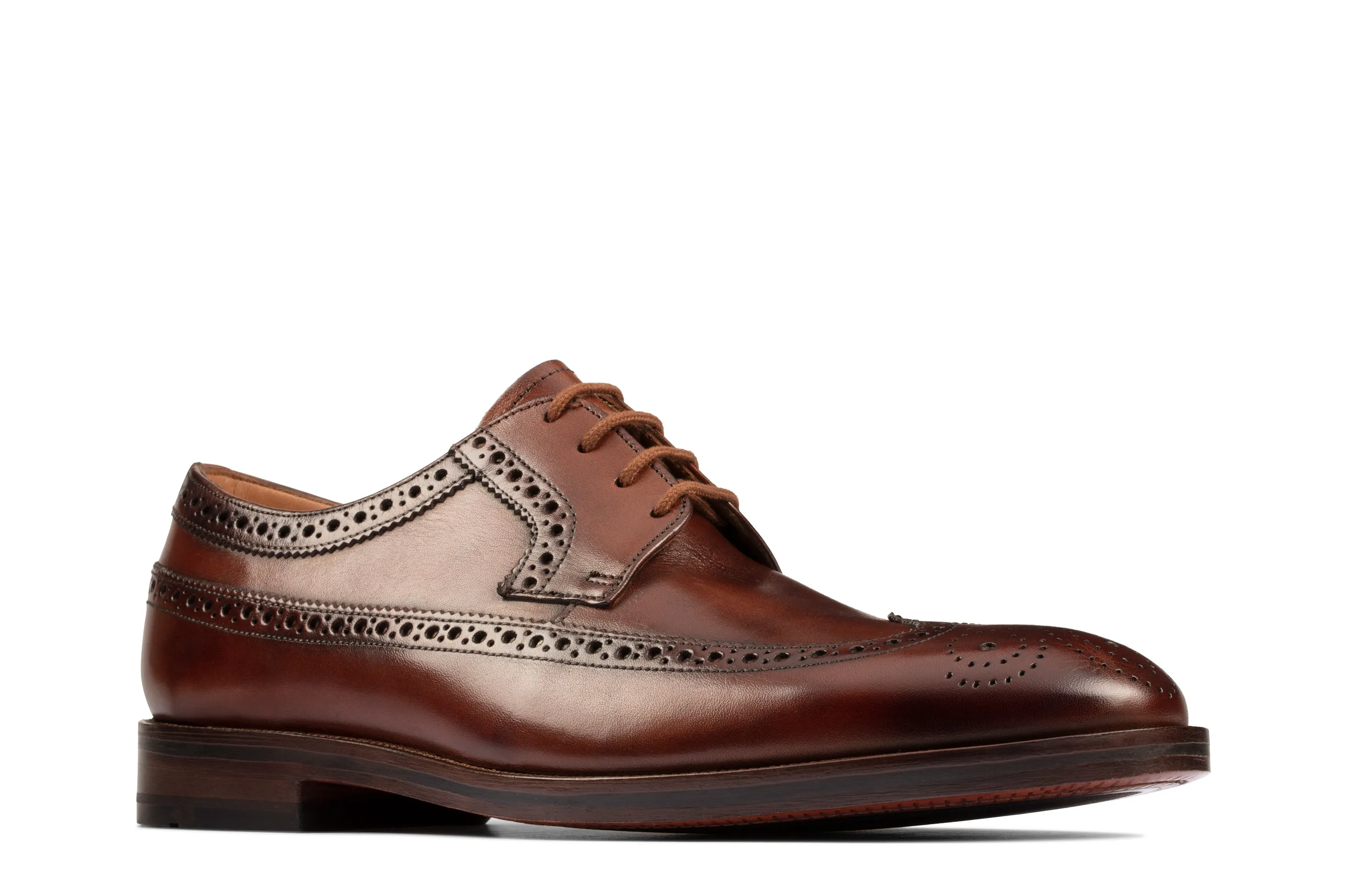 Clarks Oliver Wing Dark Tan Leather