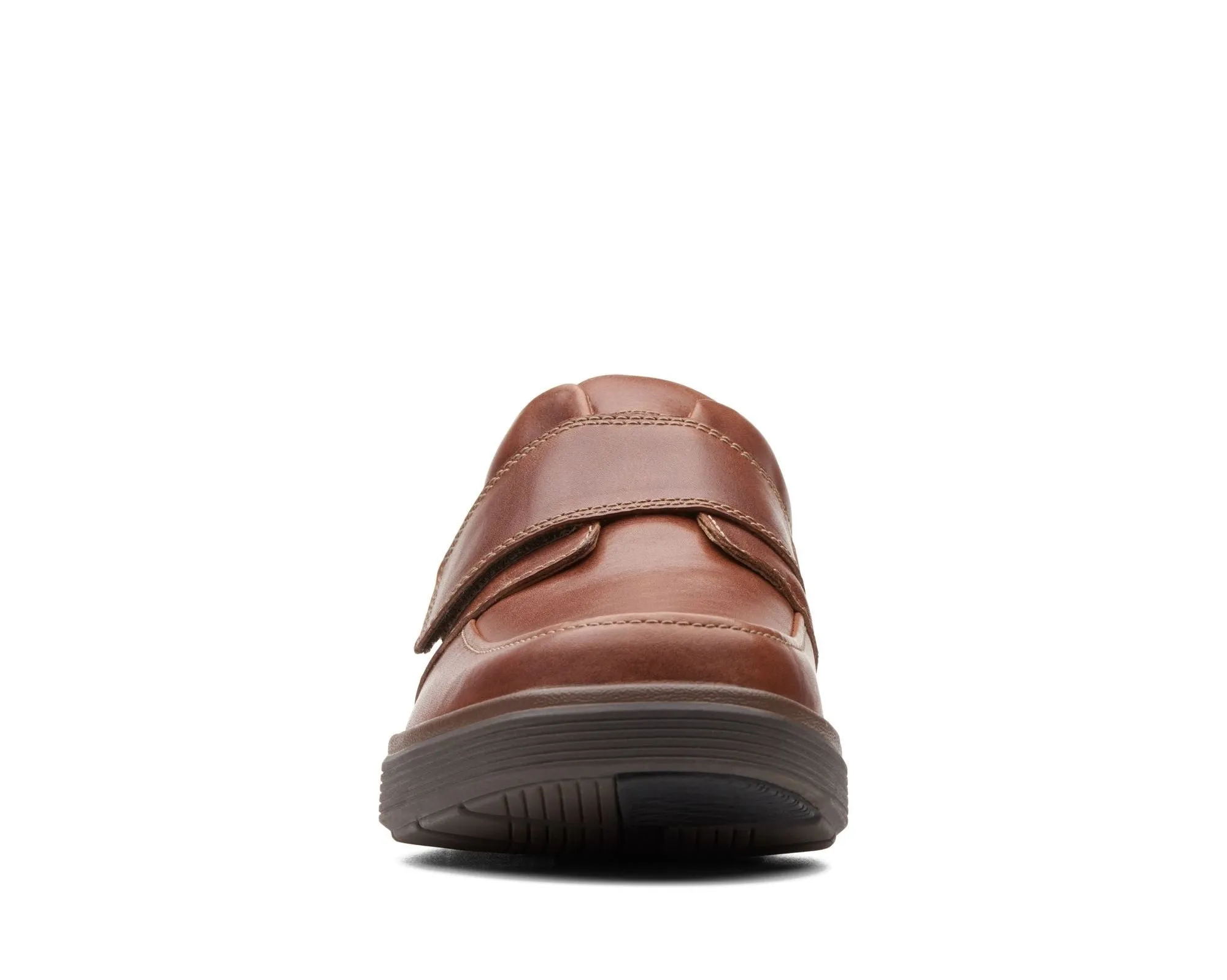 Clarks Un Abode Strap Dark Tan Leather - Wide Width