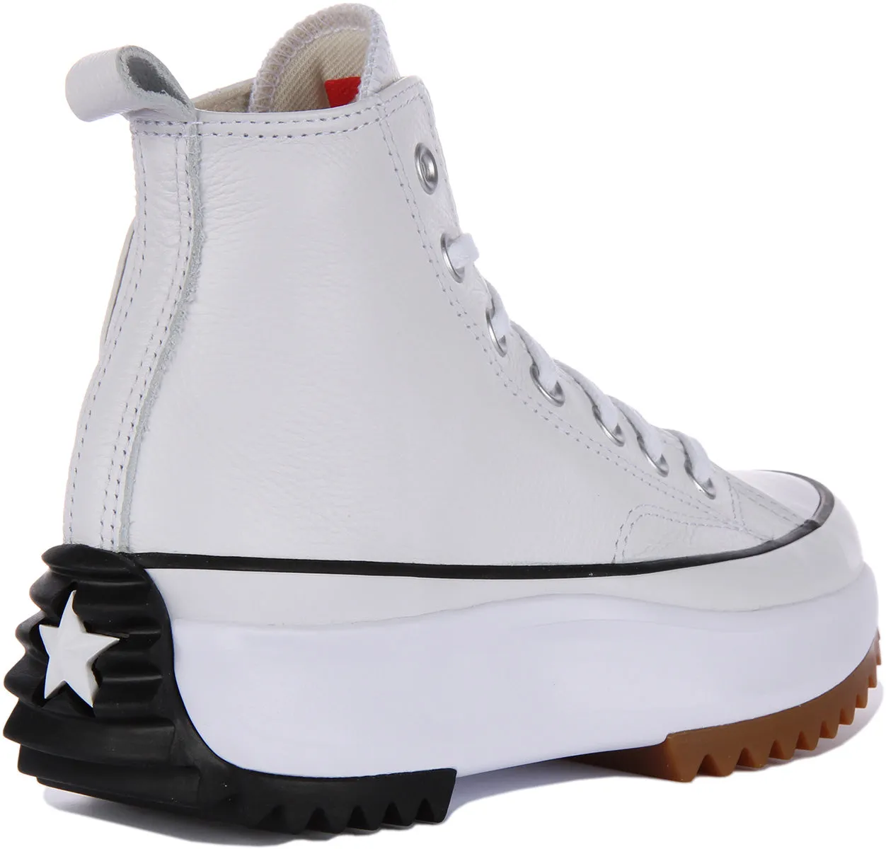 Converse A04293C In White Leather Gum Sole