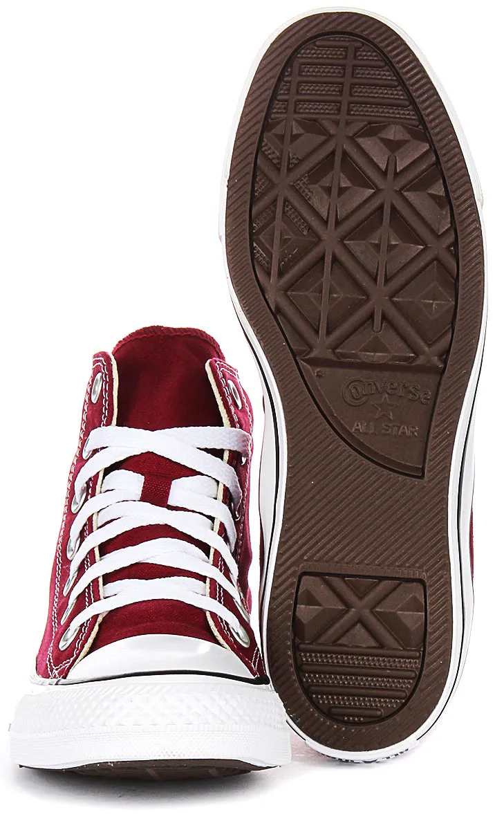 Converse All Star Chuck Taylor M9613C In Maroon Hi Tops
