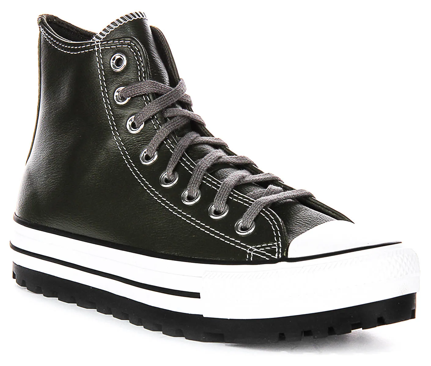 Converse All Star City Trek A09489C In Dark Green Leather