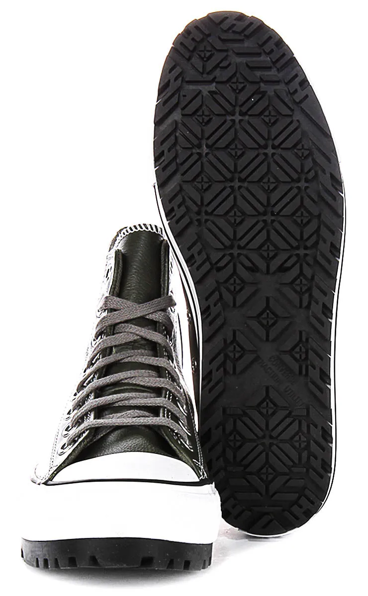 Converse All Star City Trek A09489C In Dark Green Leather