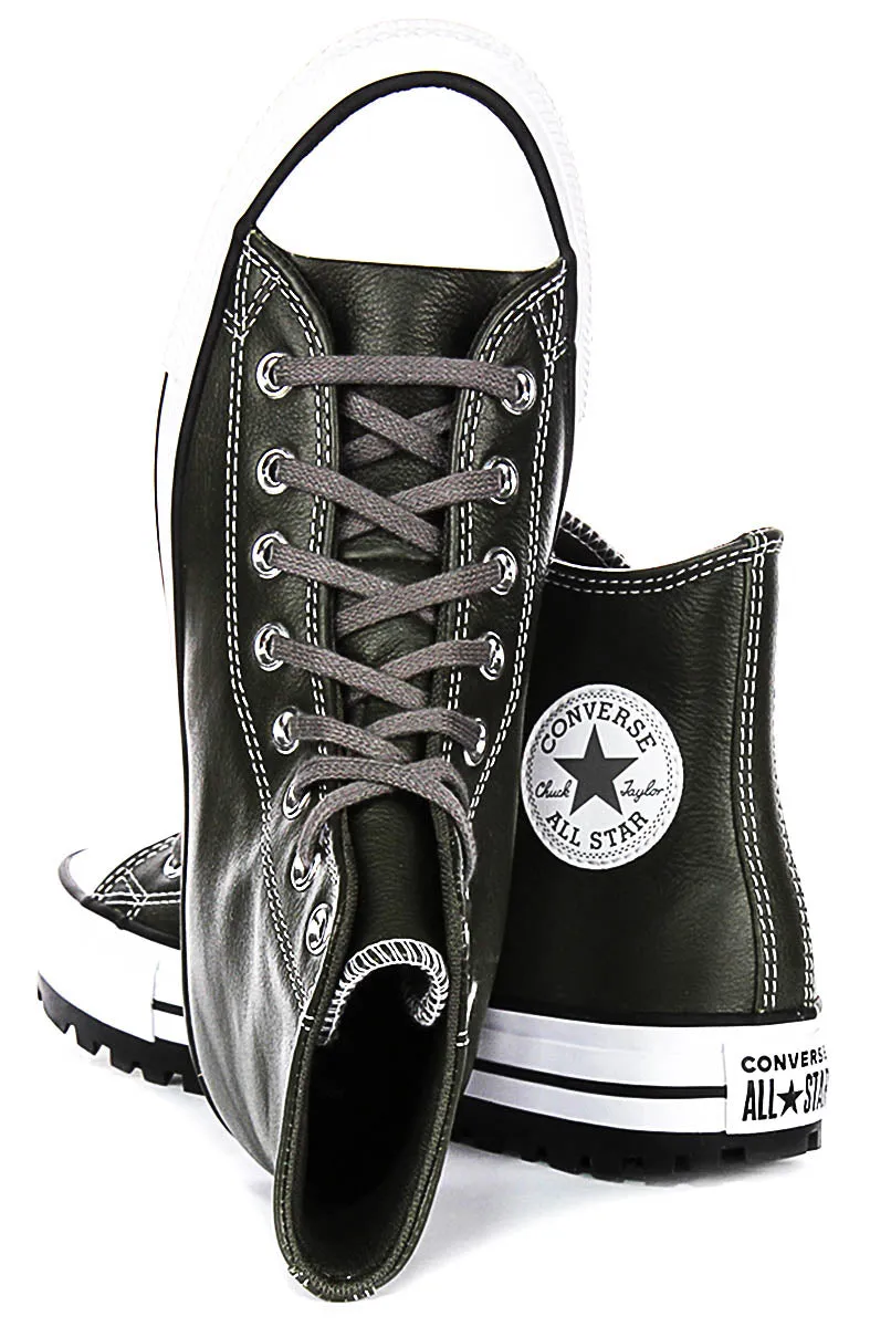 Converse All Star City Trek A09489C In Dark Green Leather