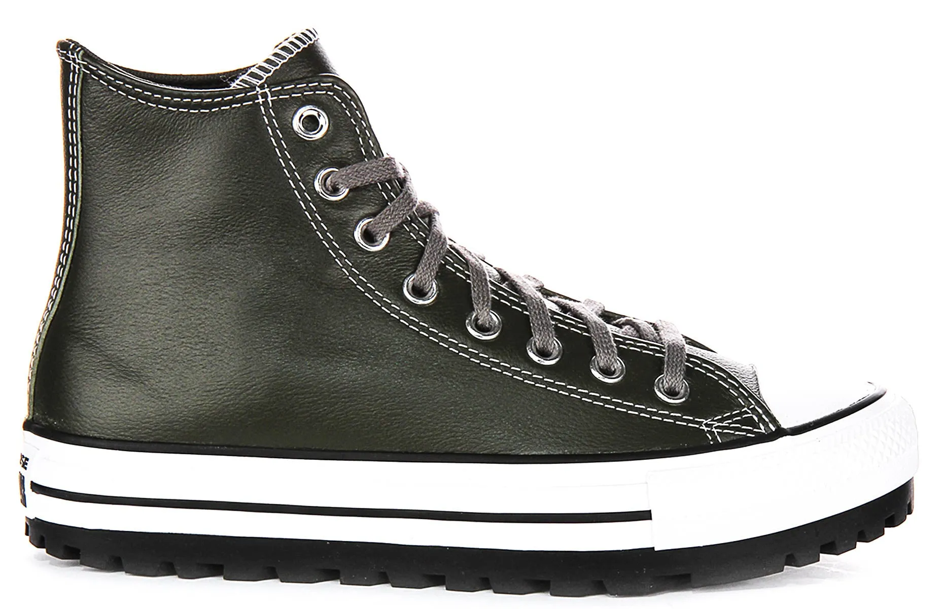Converse All Star City Trek A09489C In Dark Green Leather