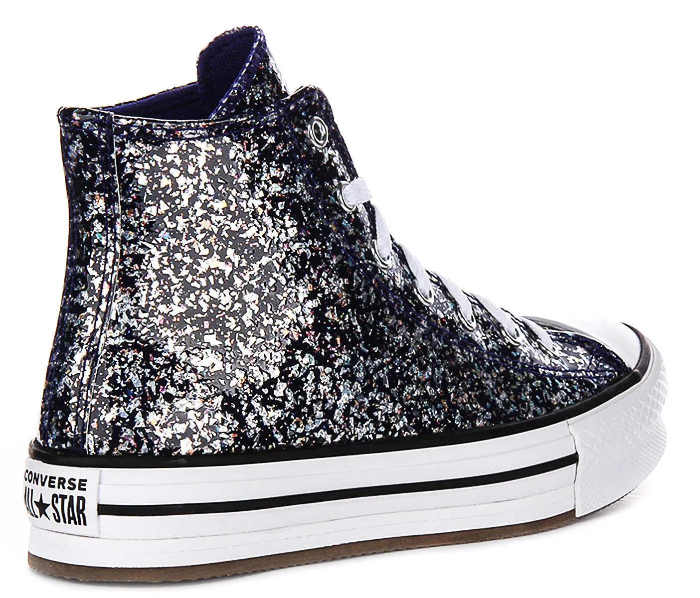 Converse All Star High A10043C In Navy Glitter For Junior