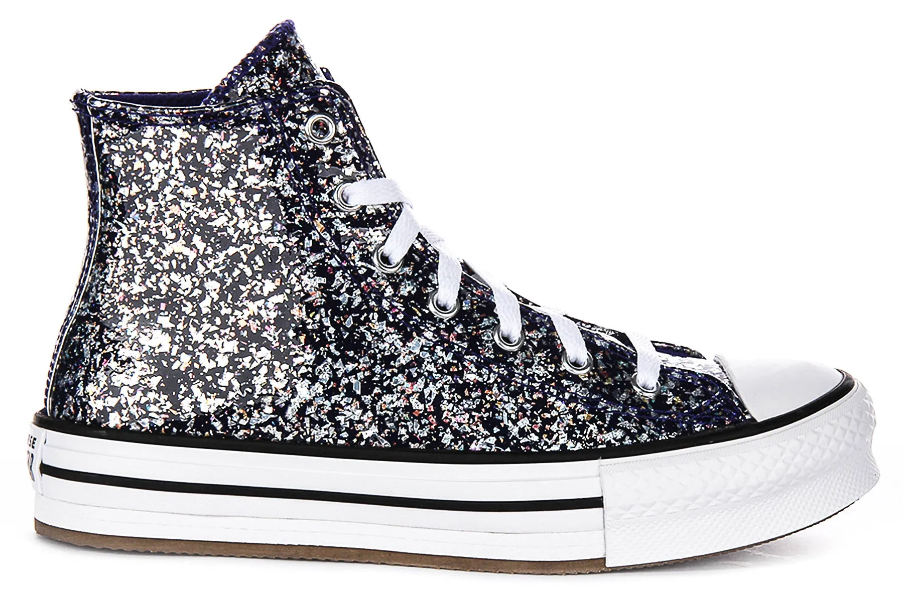 Converse All Star High A10043C In Navy Glitter For Junior