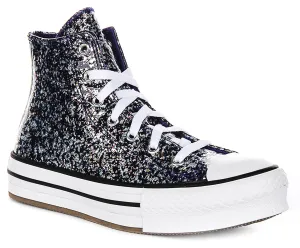 Converse All Star High A10043C In Navy Glitter For Junior