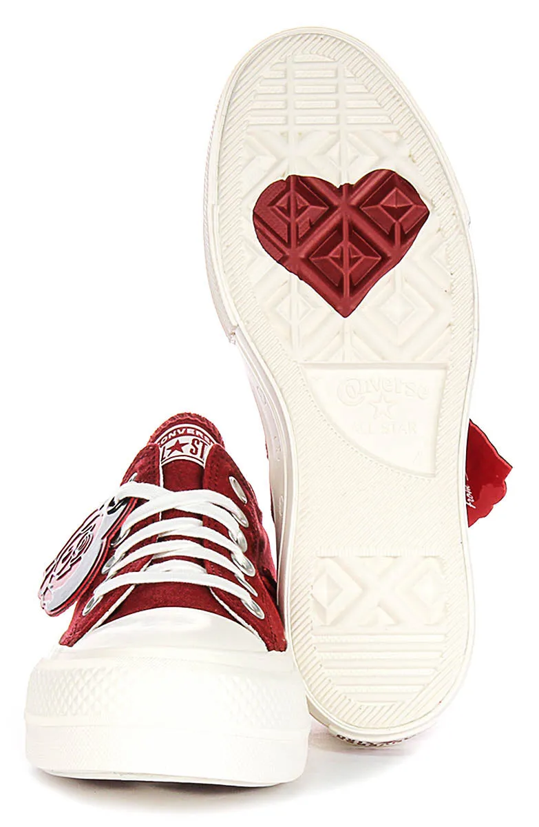 Converse All Star Lift A13653C Valentines Days In Dark Red Platforms