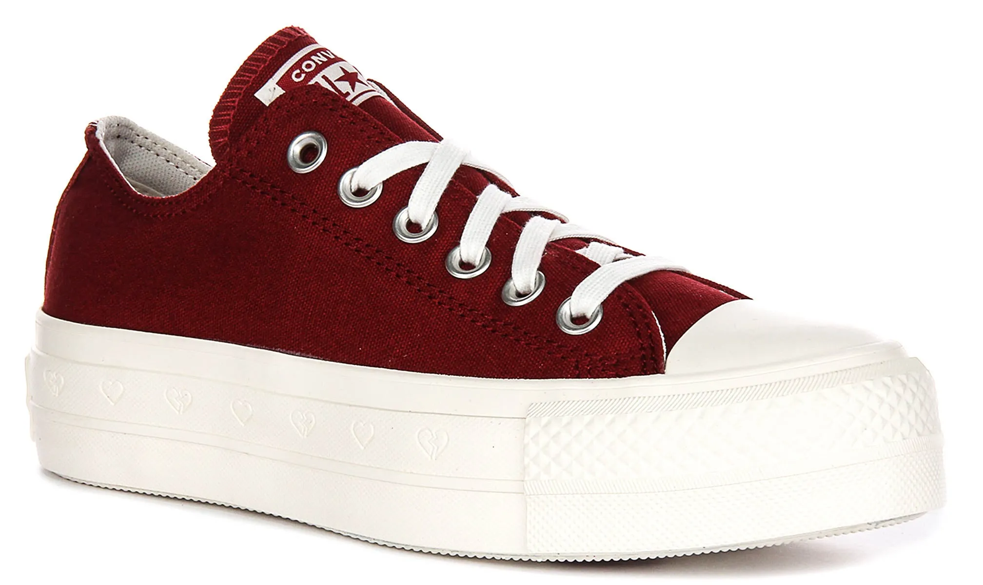 Converse All Star Lift A13653C Valentines Days In Dark Red Platforms