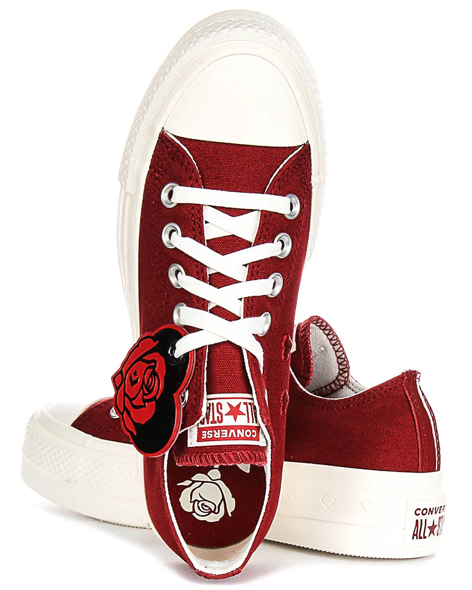Converse All Star Lift A13653C Valentines Days In Dark Red Platforms
