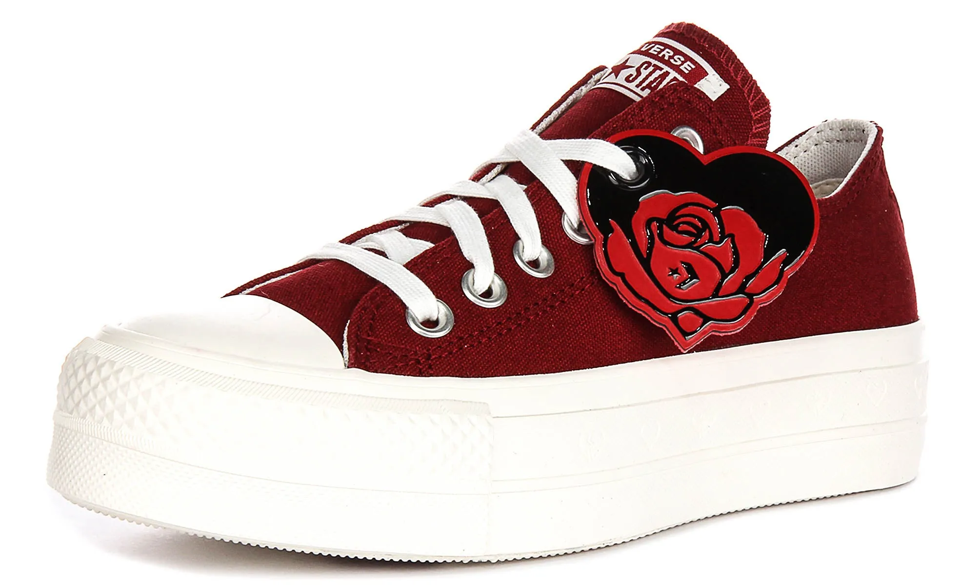Converse All Star Lift A13653C Valentines Days In Dark Red Platforms