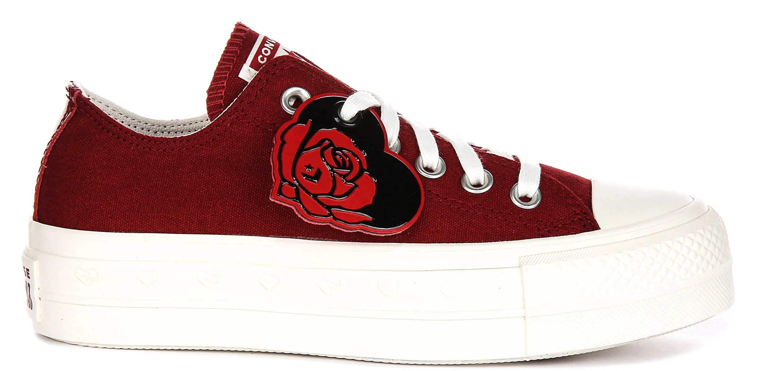 Converse All Star Lift A13653C Valentines Days In Dark Red Platforms