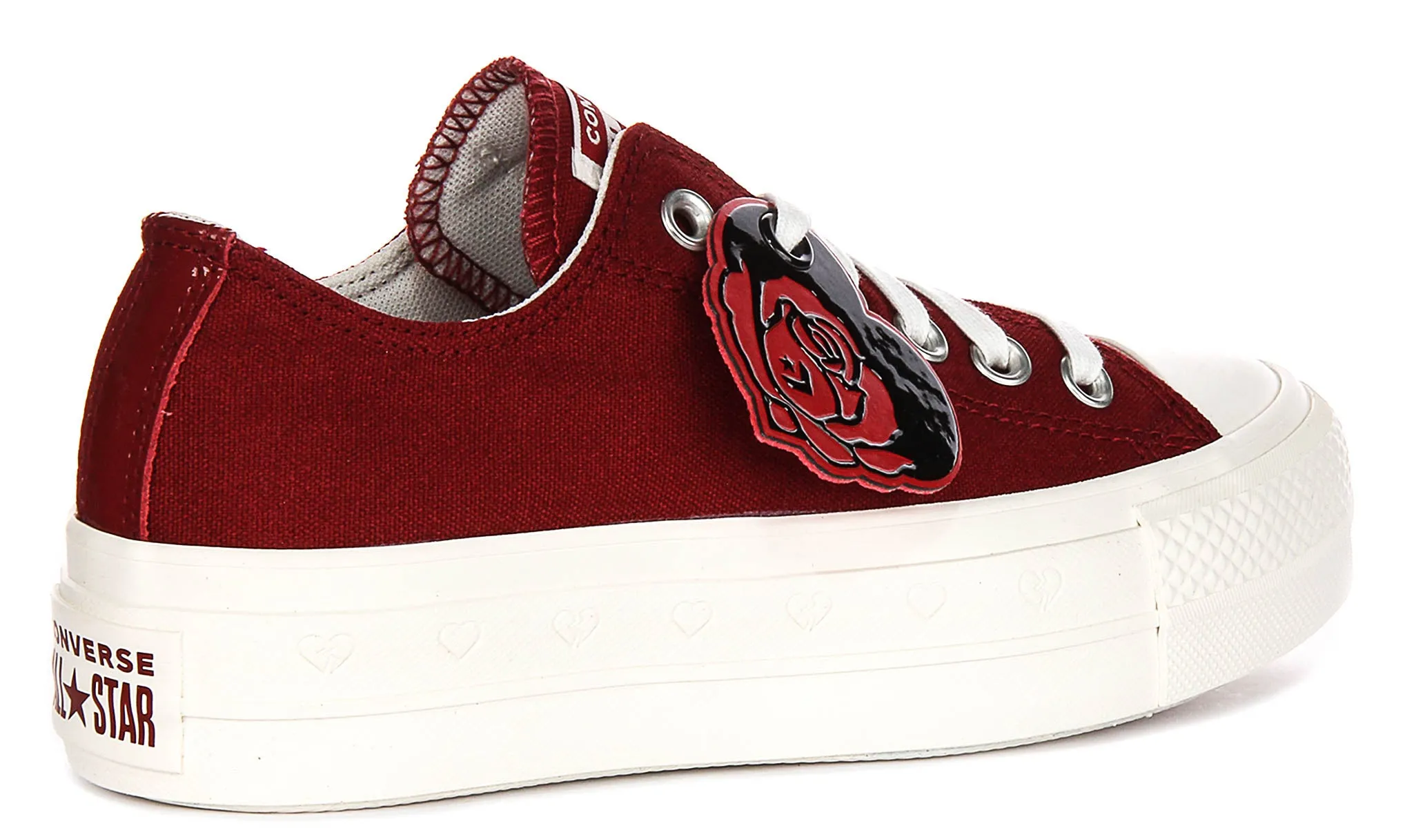 Converse All Star Lift A13653C Valentines Days In Dark Red Platforms