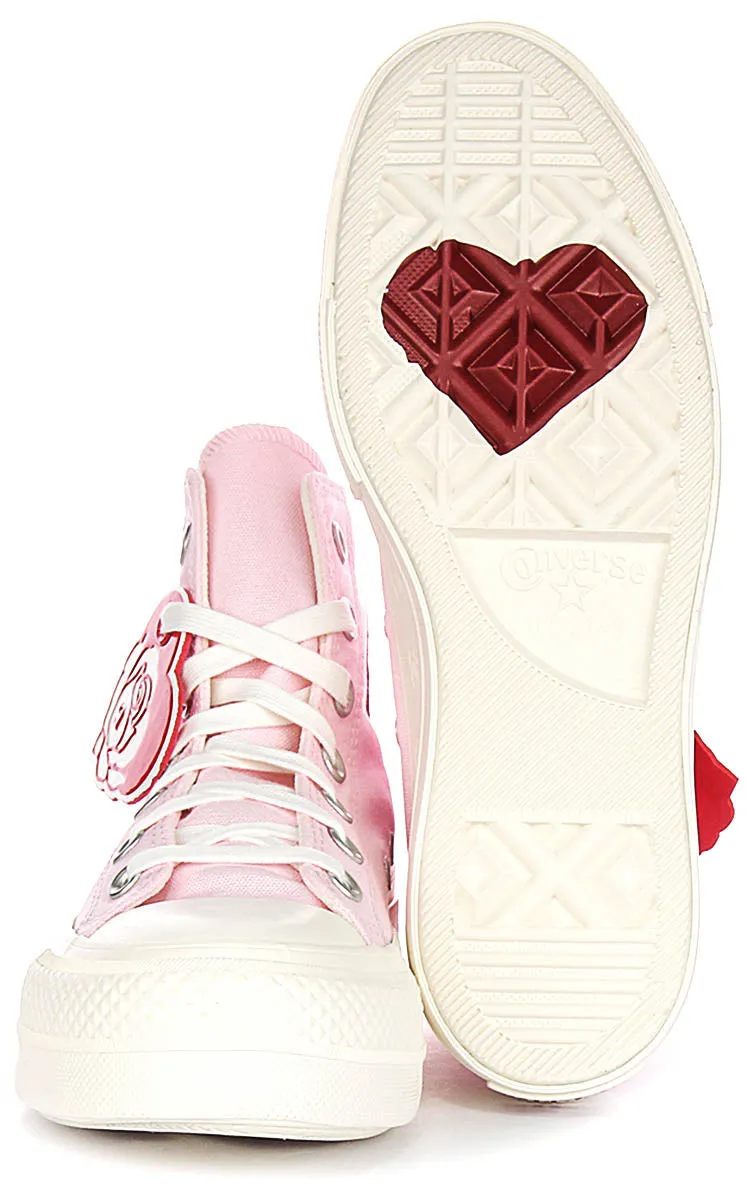 Converse All Star Lift Platform Valentine A13652C In Pink White