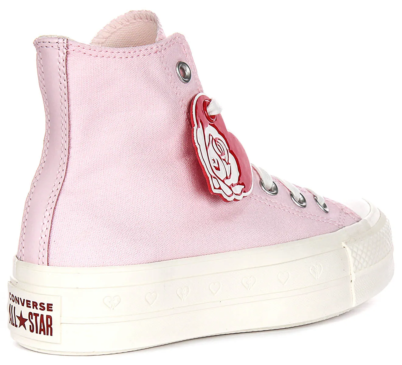 Converse All Star Lift Platform Valentine A13652C In Pink White
