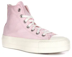 Converse All Star Lift Platform Valentine A13652C In Pink White