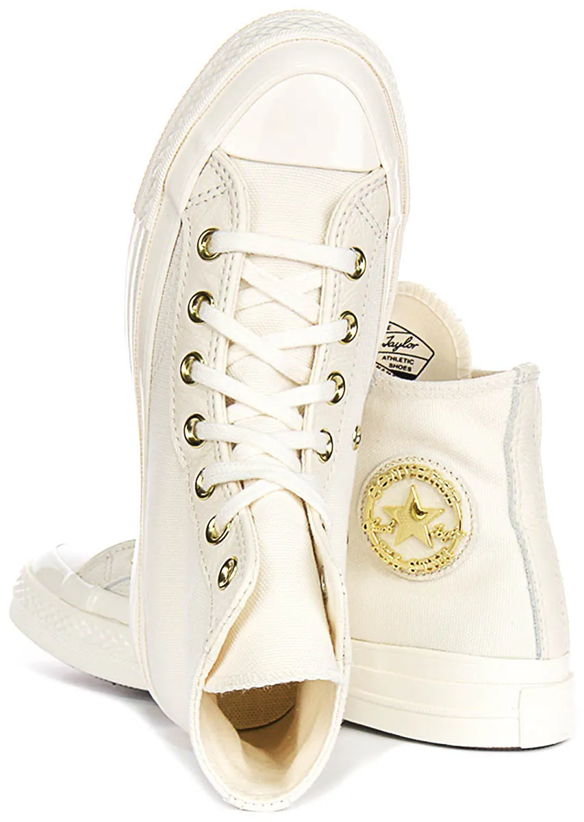 Converse Chuck 70s A12555C In White Gold Logo