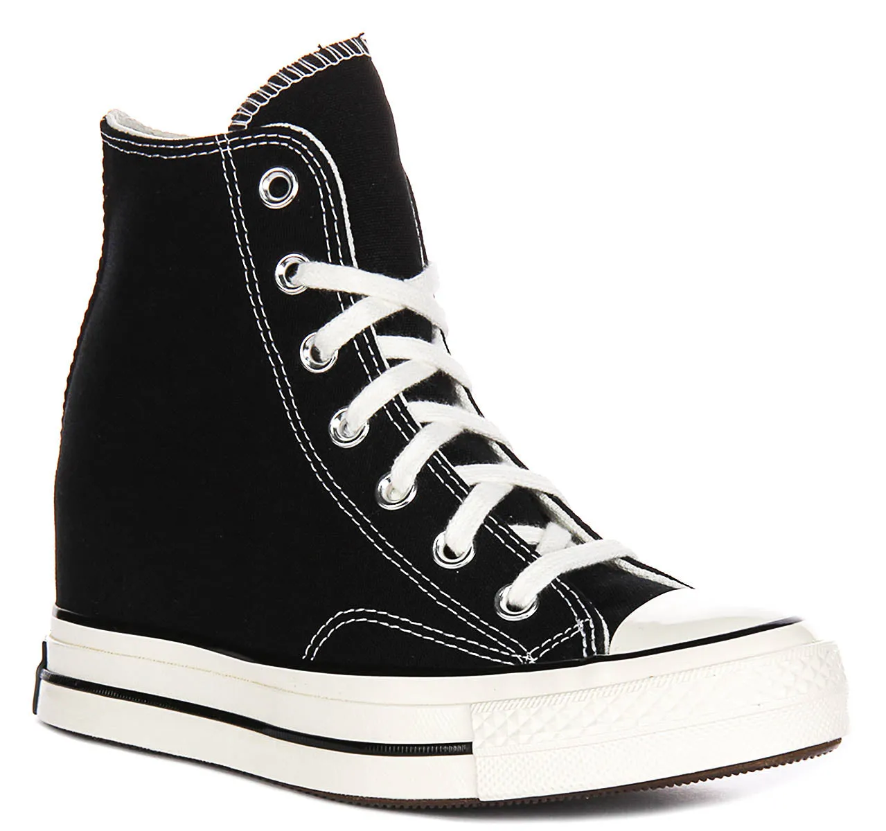 Converse Chuck 70s A12563C Wedge In Black White Platforms