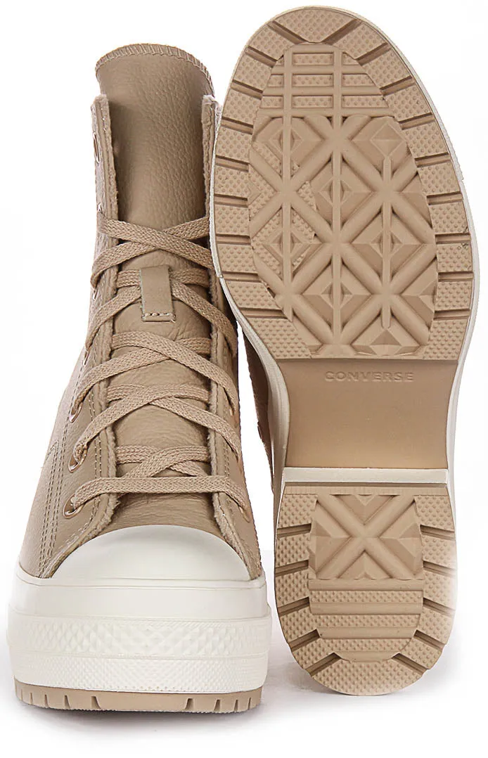 Converse Chuck 70s De Luxe Heel A12345C In Taupe For Unisex
