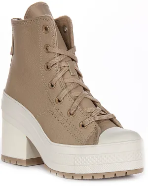 Converse Chuck 70s De Luxe Heel A12345C In Taupe For Unisex