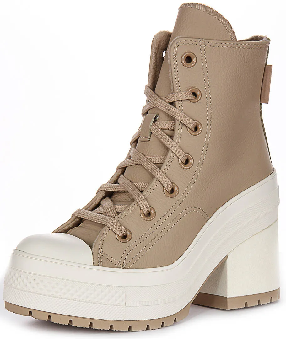 Converse Chuck 70s De Luxe Heel A12345C In Taupe For Unisex