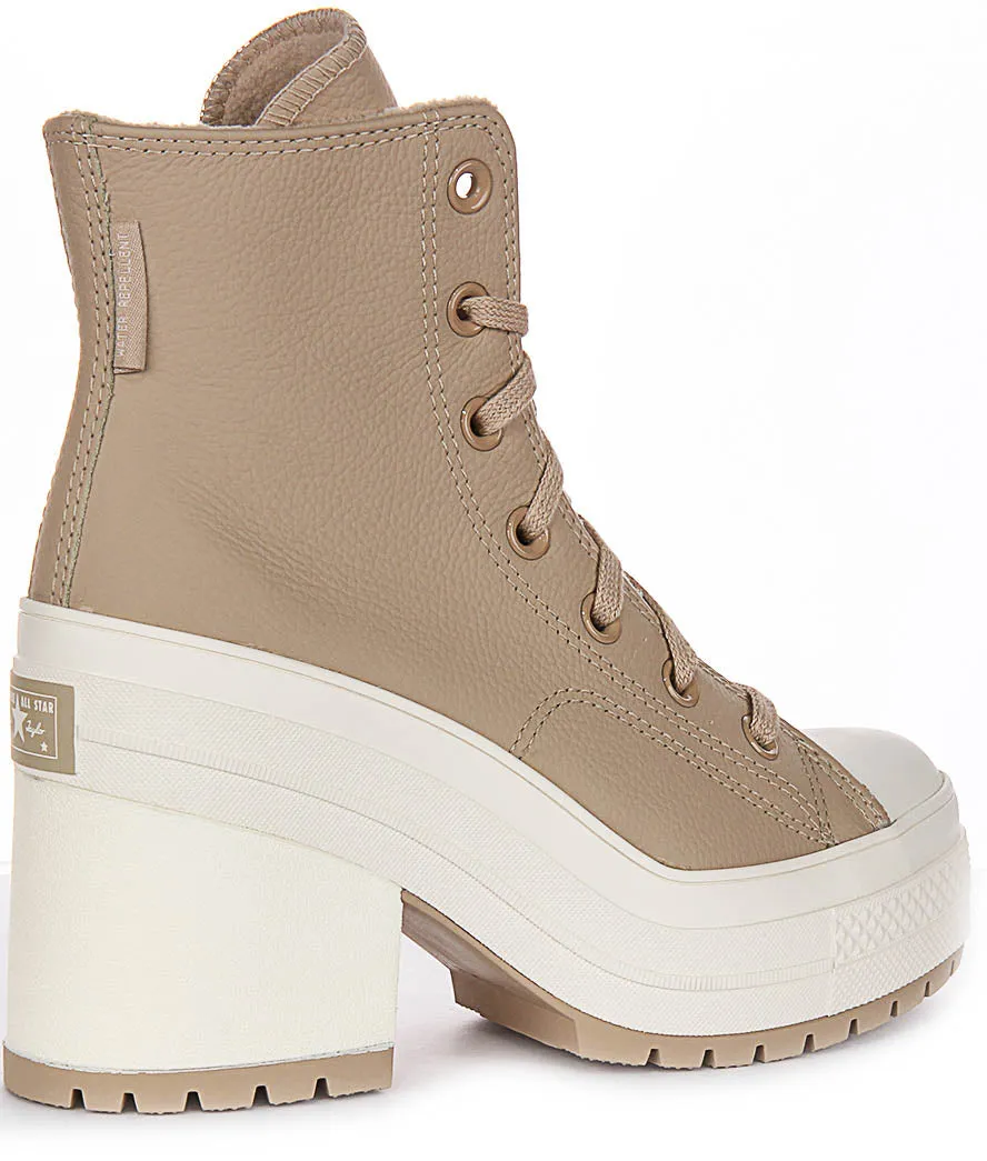 Converse Chuck 70s De Luxe Heel A12345C In Taupe For Unisex