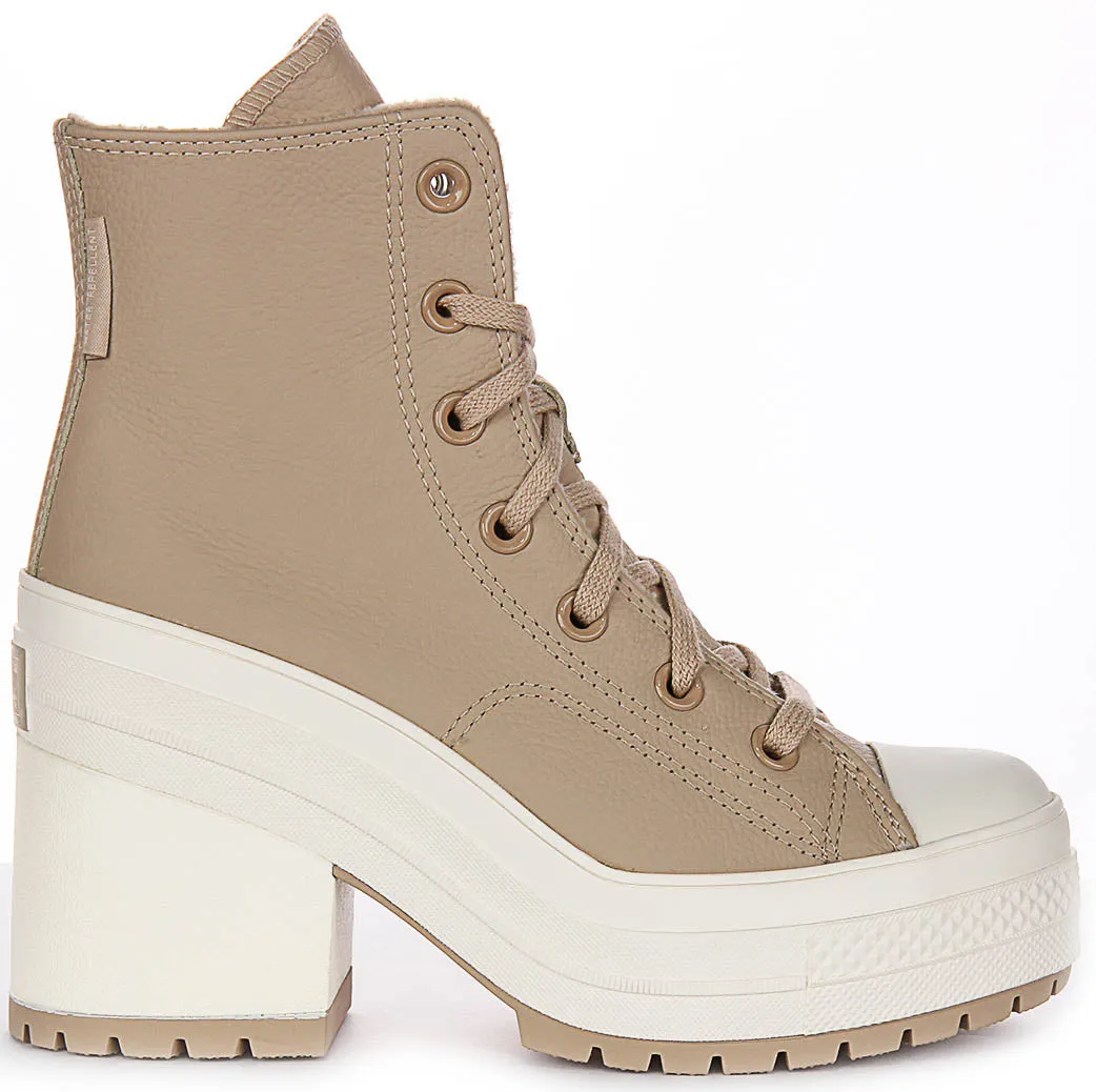 Converse Chuck 70s De Luxe Heel A12345C In Taupe For Unisex