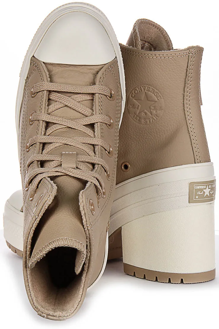 Converse Chuck 70s De Luxe Heel A12345C In Taupe For Unisex