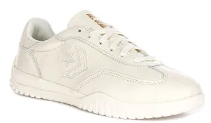 Converse Run Star Trainers A12778C In Cream Leather