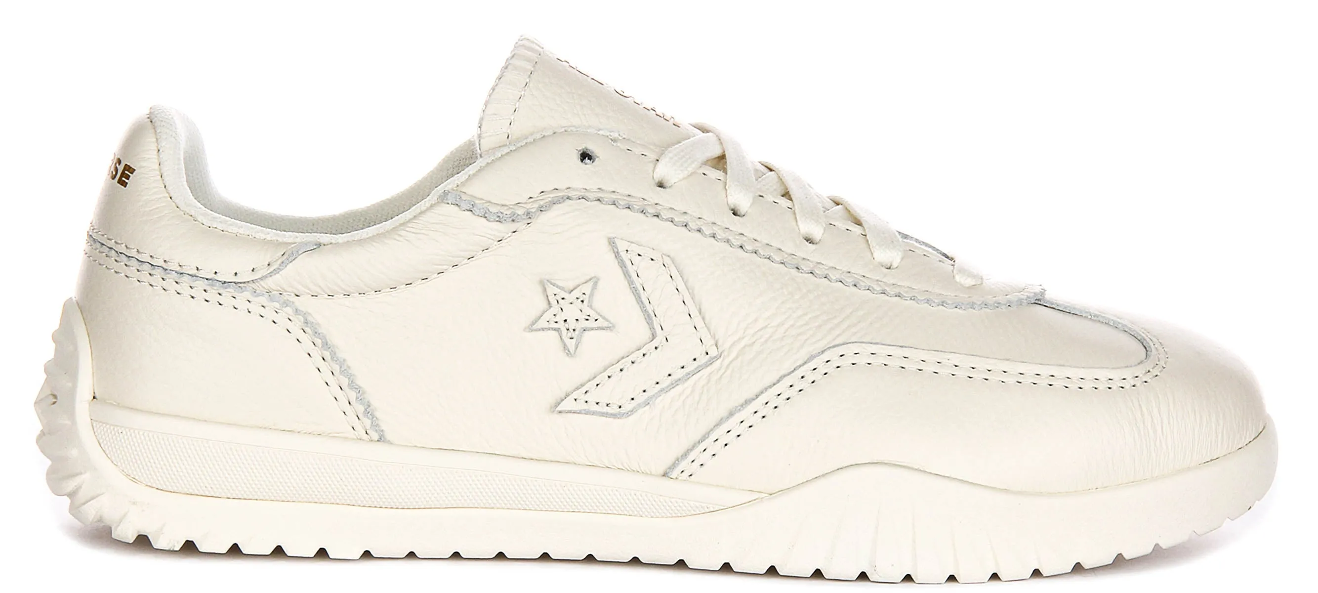 Converse Run Star Trainers A12778C In Cream Leather