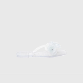 Coperni Silicone Flower Flat Sandals - Clear