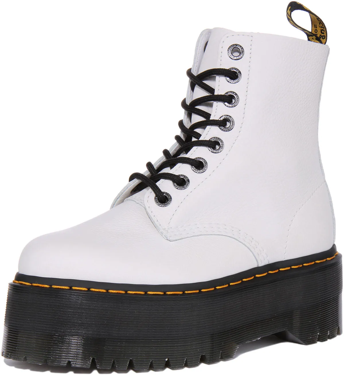 Dr Martens 1460 Pascal Max Platform In White For Women